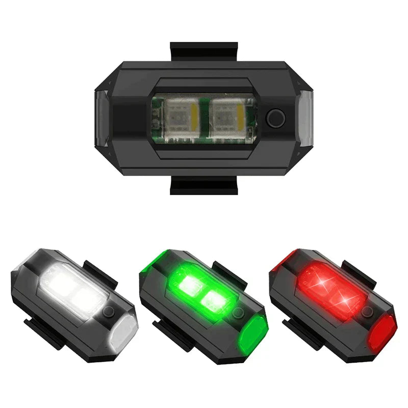 Car Motorcycle Bike Modification Drone LED Flashing Light Wired Charging Lamp Can Control The Vibration Flash DIY Accessories